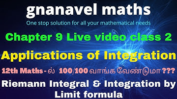 Applications of Integration/ Live video class 12/12th Maths Chapter 9/ Part 2 / Ex 9.4
