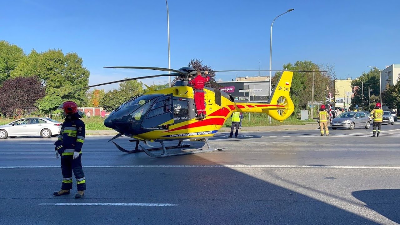 Z uwagi na brak wolnej karetki  w Opolu Lądował LPR.