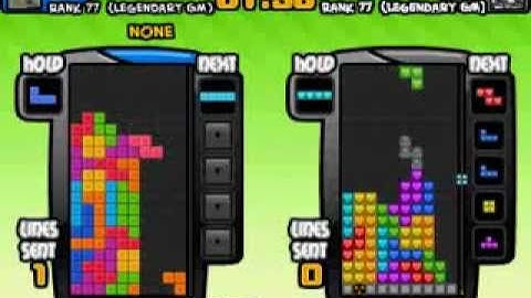 TETRIS BATTLE FACEBOOK - 0 line sent (4-line gap combo) [no cheat]