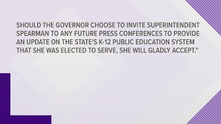 Education Superintendent Spearman reacts to Governor's statements