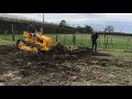 Stump removal using excellent mid-series Oliver OC-4 dozer