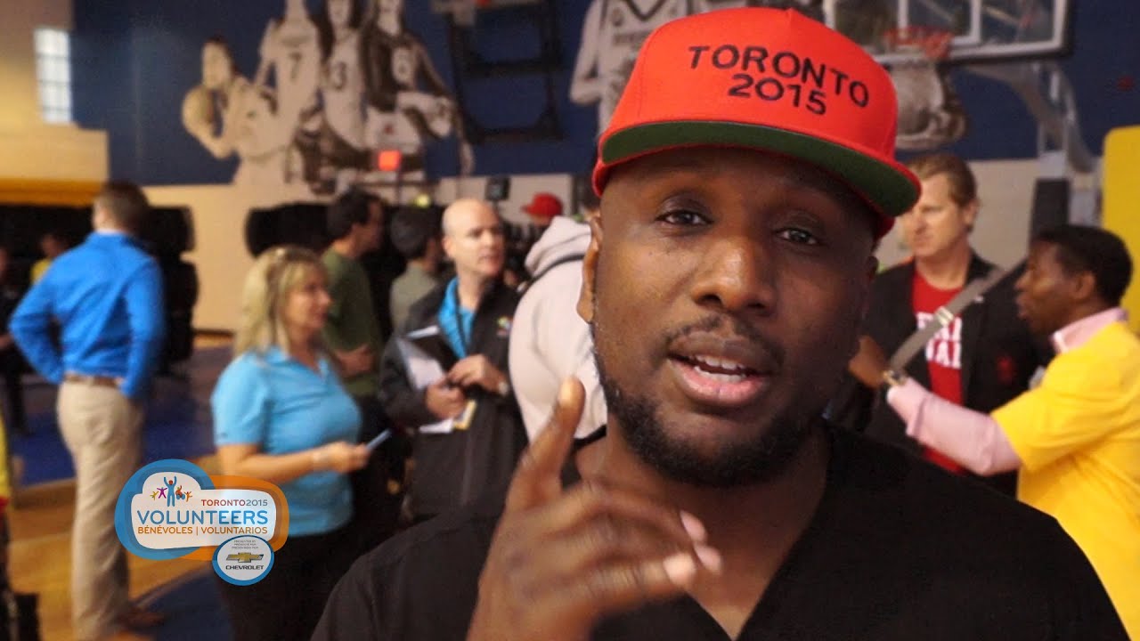 Mark Strong Raptors Mark Strong says Volunteers are the foundation of TO2015 - YouTube
