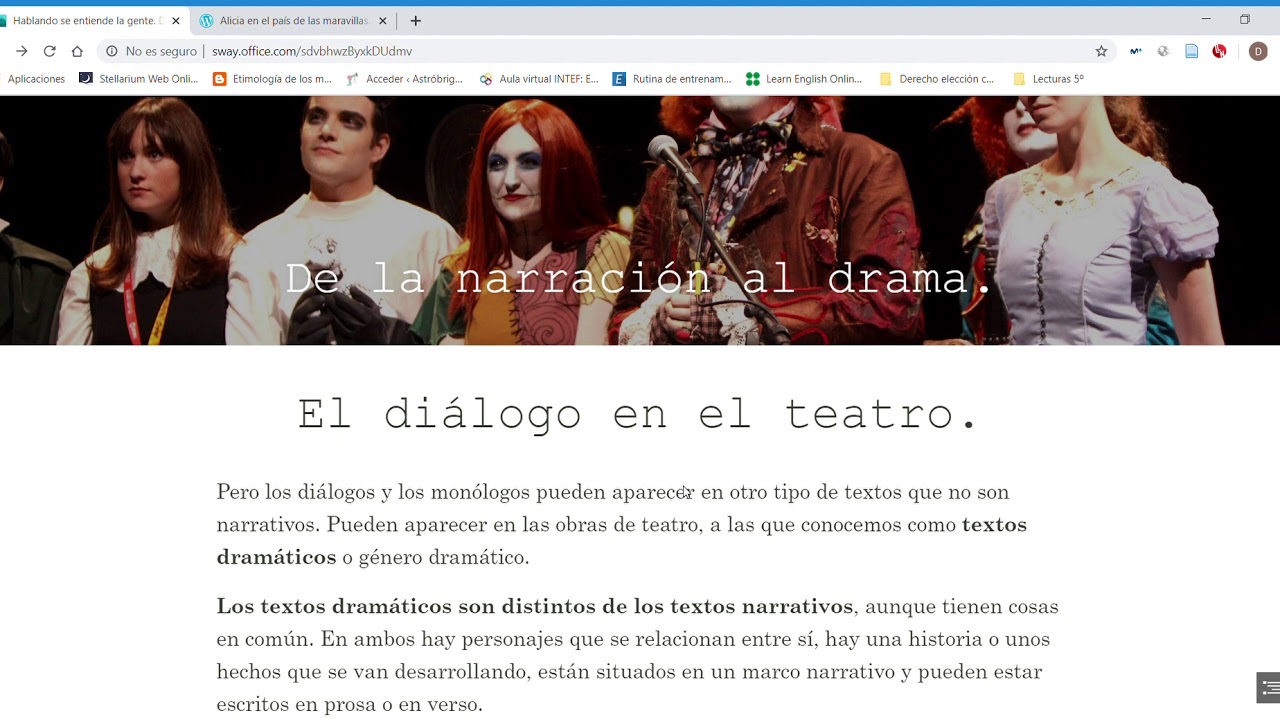 Diálogos narrativos y diálogos dramáticos
