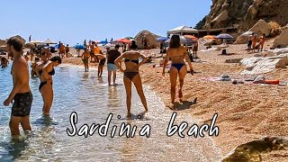 Walk on the beach Italy / Cala Mariolu Sardinia Italy /beach walking tour