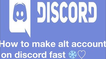 How to make alt accounts in 1 min on discord!