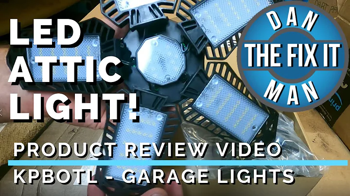 EASY DIY ATTIC LED LIGHT UPGRADE - AMAZON LED DEFORMABLE LAMP SCREW-IN LIGHT 5 ADJUSTABLE LED PANELS