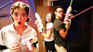 Surprising My Sister And Her Fiance With A LASER TAG Date Night!
