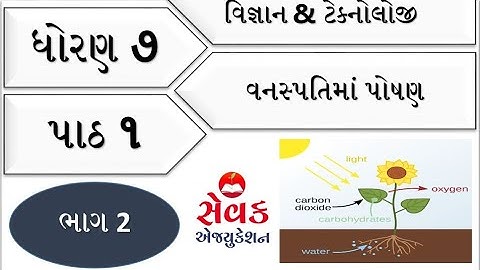 STD 7 || science || chapter 1 || વનસ્પતિમાં પોષણ || part 2 ||  Nutrition in Plants || NCERT ||