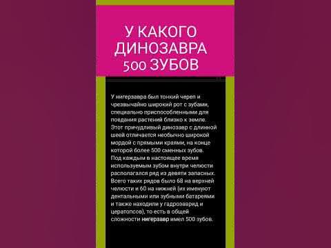 У какого ДИНОЗАВРА 500 зубов - YouTube
