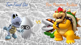 Mario Tennis Aces - Dry Bones And Blooper Vs Bowser And Fire Piranha Plant