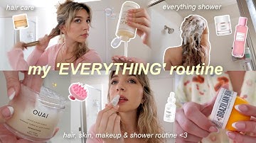 my EVERYTHING ROUTINE ☽⋆.˚₊ morning/night skincare, haircare, shower & makeup routine