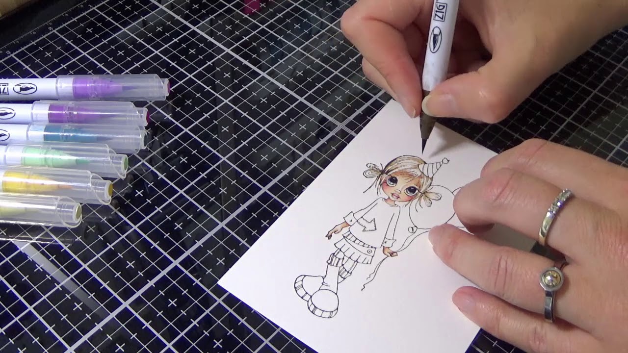 Zig Clean Color Real Brush Markers - Hair Coloring - YouTube