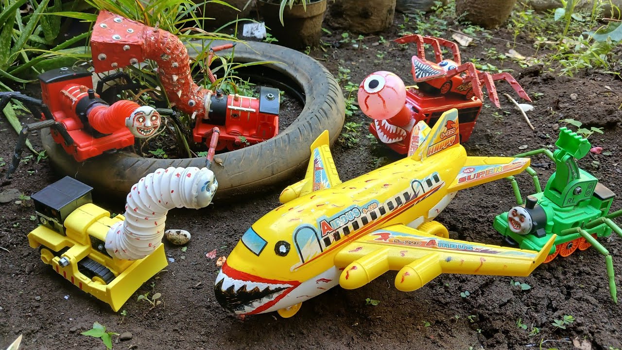 Upgrade Pesawat Terbang, Helikopter, Jet, Mobil Polisi, Tayo, RC Lightning McQueen, Ambulan, Kereta