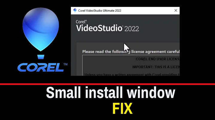 How to fix Corel products setup error on windows (small screen)