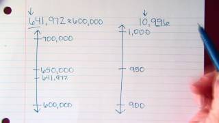 Rounding with a vertical number line