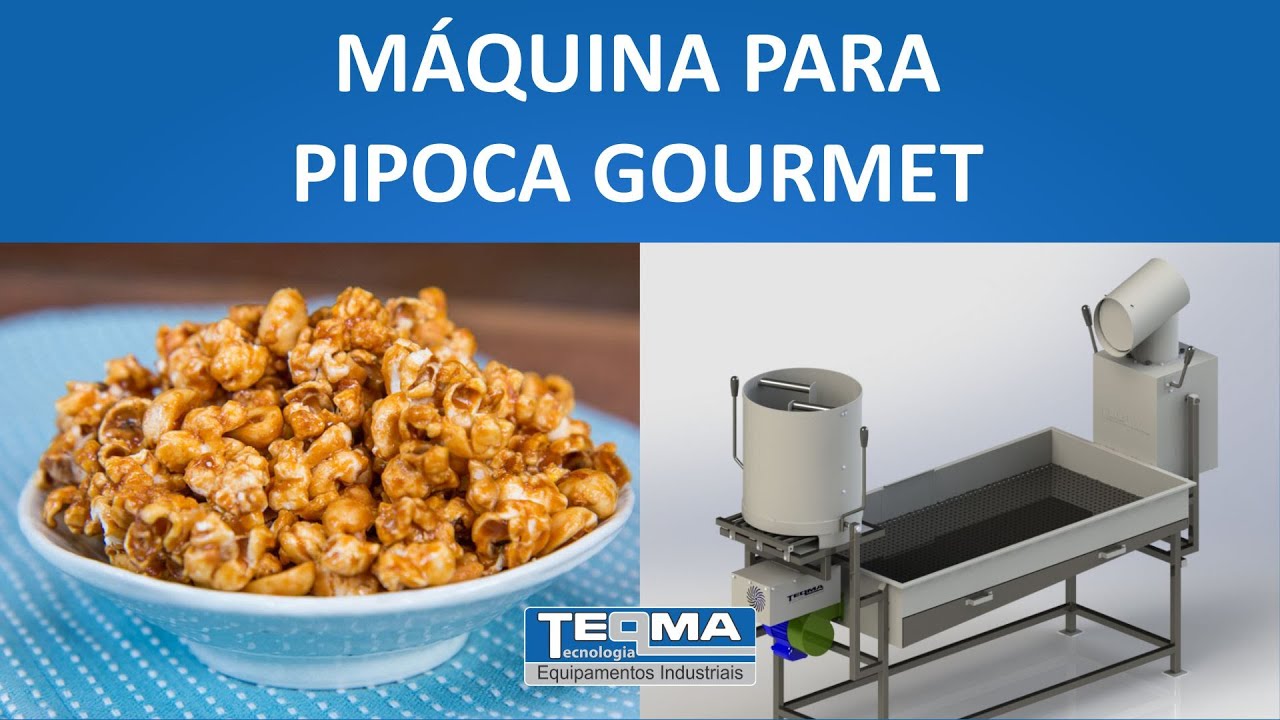 Máquina Caramelizadora e Expansor para Pipoca Gourmet - Teqma