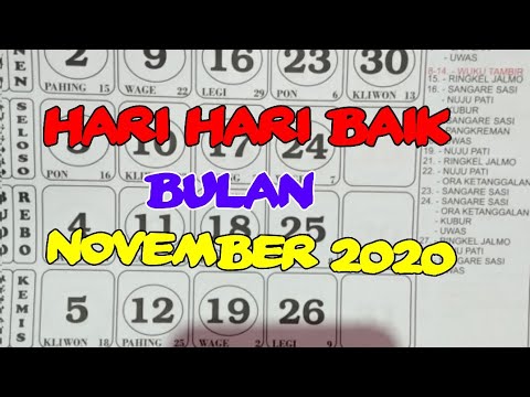 Video: Hari yang baik untuk konsepsi pada bulan November 2020