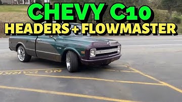 1970 Chevy C10 TRUE DUAL EXHAUST w/ LONG TUBE HEADERS & FLOWMASTER SUPER 10 RACE MUFFLERS!