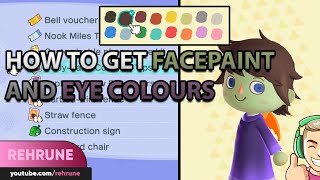ALL FACEPAINT AND EYE COLOURS (ANIMAL CROSSING: NEW HORIZONS)