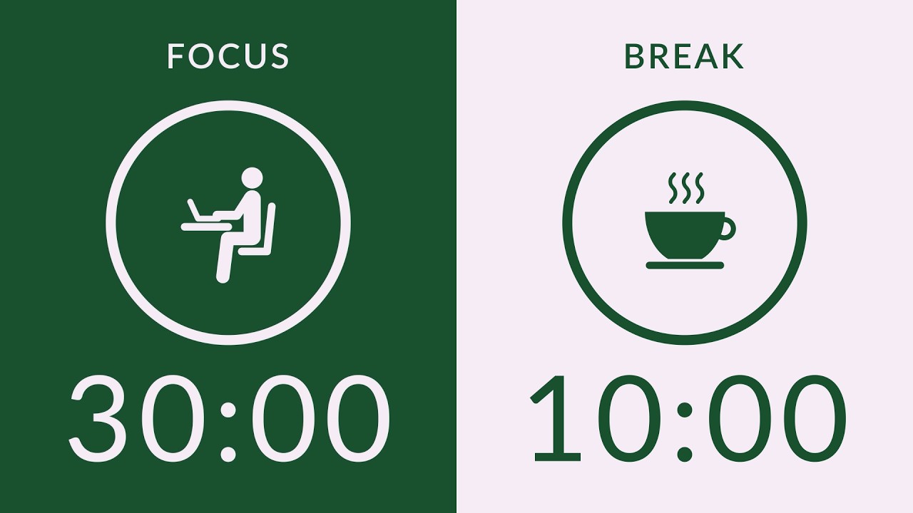 30/10 Pomodoro Timer | No Music 🔔 Bell Only | 3-Hour Study With Me for ...