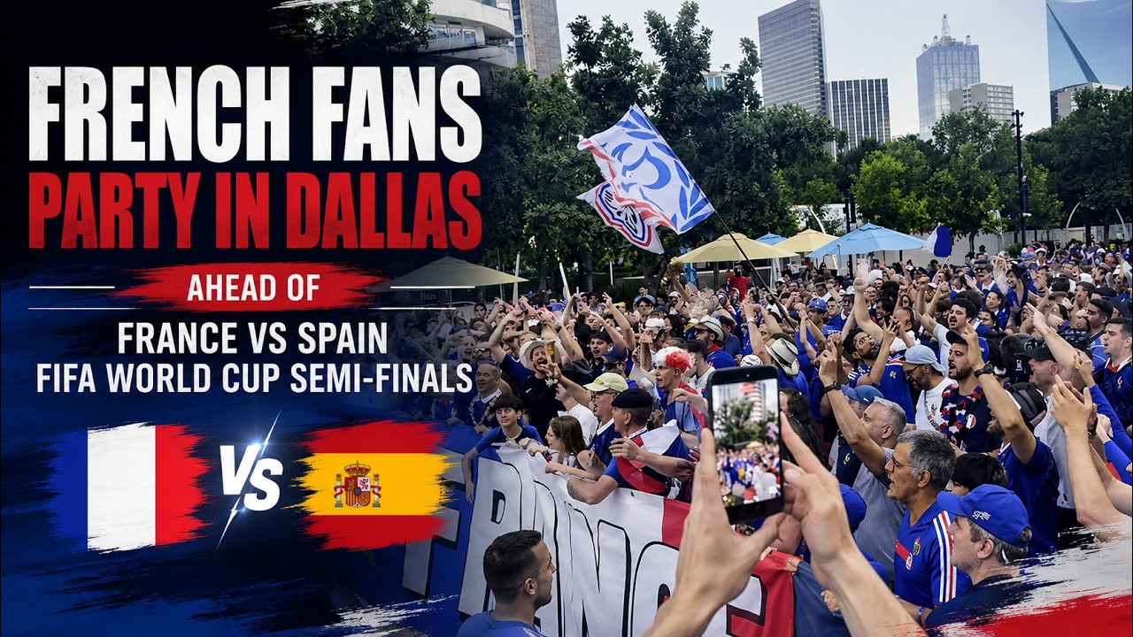 FIFA WORLD CUP: FRENCH FANS PARTY IN DALLAS