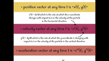 M4MA - Particle Motion and Vector Valued Functions