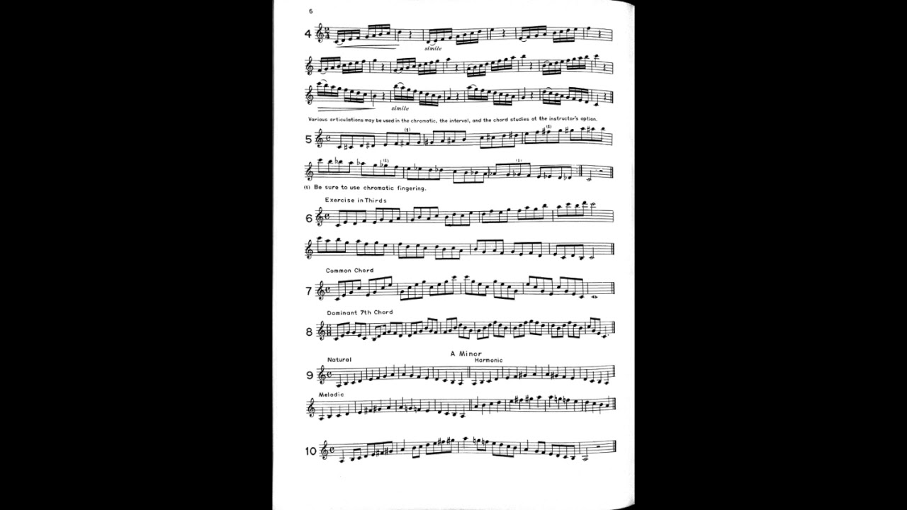Rubank Advanced Method vol 1 Clarinet pg6 40bpm - YouTube