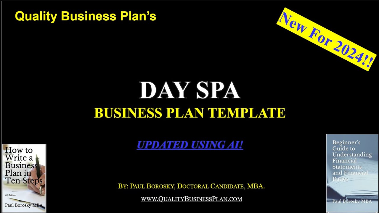 2024 Day Spa Business Plan Template AIEnhanced Update by Expert Paul