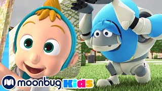 Baby Hiccups - Kids Video Subtitles | Arpo the Robot | Cartoons for Kids | Moonbug Literacy