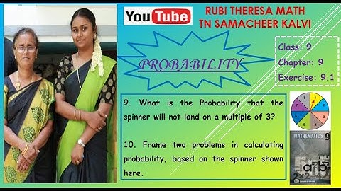 TN Samacheer Kalvi  _ 9th Maths _  Probability _  Exercise 9.1 _ Sum 9,10