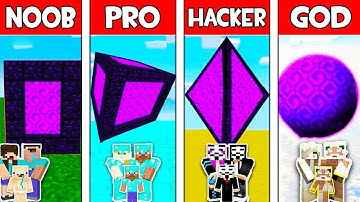 Minecraft - NOOB vs PRO vs HACKER vs GOD : SECRET FAMILY PORTAL in Minecraft Animation