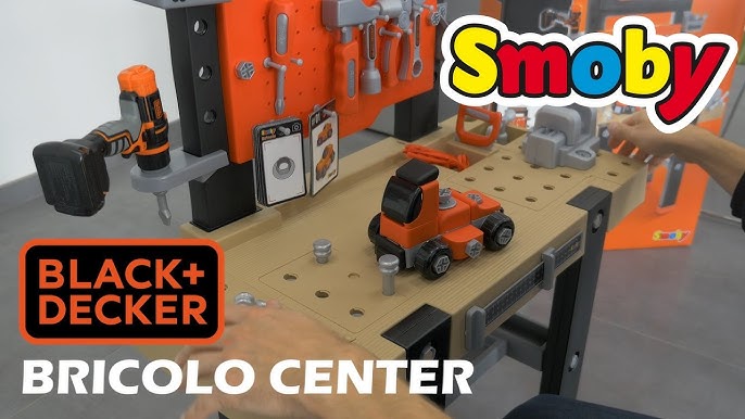 Smoby Black and Decker Kids Builder Workbench Pretend Play Toy Workbench  with Tools