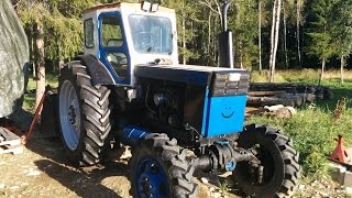 Russian tractor T-40AM clutch replacement and new rear tyres