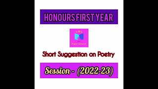 Introduction to Poetry//Short Suggestion 22-23 Session