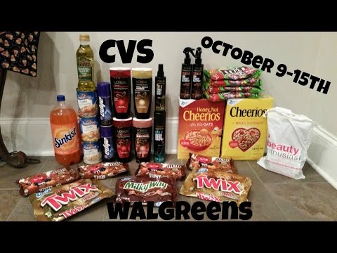 CVS COUPON DEAL HAUL WALGREENS!! 10/9-10/15 SHAMPOO & CANDY!