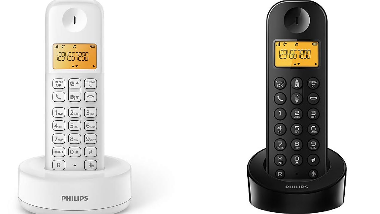 Philips D130 D1301BTR ekranlı siyah sabit ev işyeri için telsiz telefon