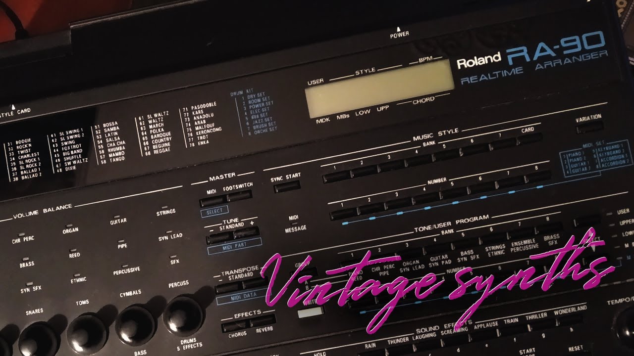 Vintage Synths: Roland RA-90 (Performed by Sequel Police) - YouTube