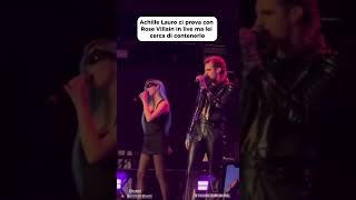 Achille Lauro ci prova con Rose Villain in live, ma lei cerca di contenerlo..  #music #rap #gossip