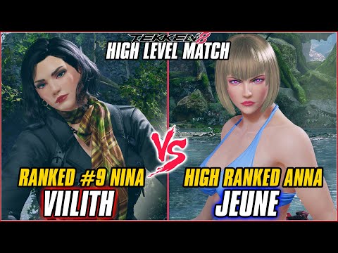 TEKKEN 8 VIILITH 9 Ranked Nina Vs JEUNE Anna T8 HIGH LEVEL GAMEPLAY 