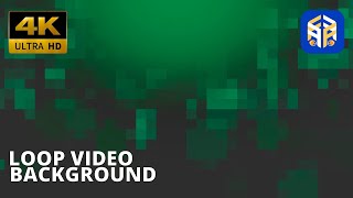 Free 4k Loop Video Background Black and green pixels pattern with 8 bit effect No Copyright