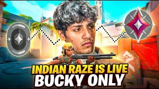 🔴 BUCKY ONLY TO IMMO DAY 10| VALORANT LIVE INDIA !RAZE #valorant #live #facecam