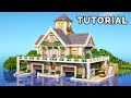 Minecraft: How To Build A Modern Suburban Boat House Tutorial!