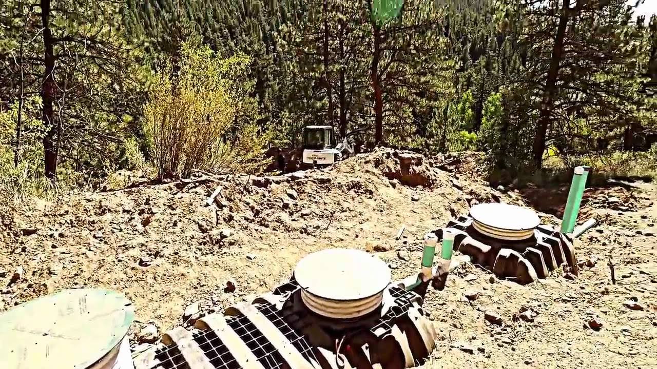 Colorado mountain septic system install YouTube