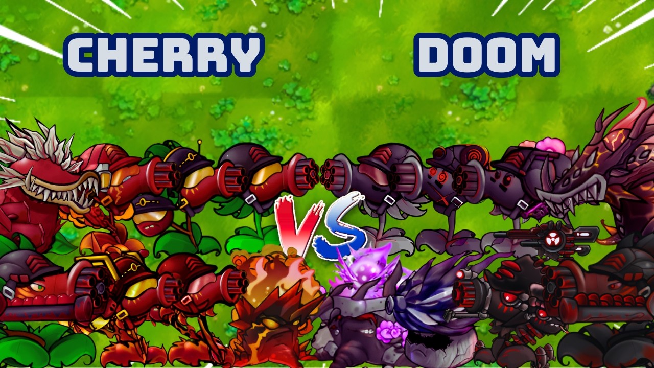 PvZ1 Fusion 3.4  Challenge!!! Team Cherry Vs Team Doom | Who Will Win???