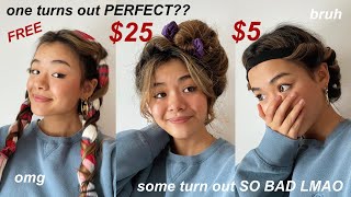 TRYING HEATLESS CURLS 3 WAYS! (which one is the best??)