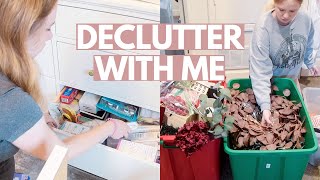 DECLUTTERING & ORGANIZING MY HOME | christmas decor declutter + nursery organization