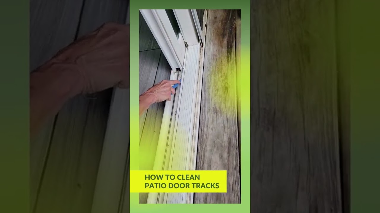 How to clean sliding door tracks. ✨ #cleaningtips #howtoclean #cleanin