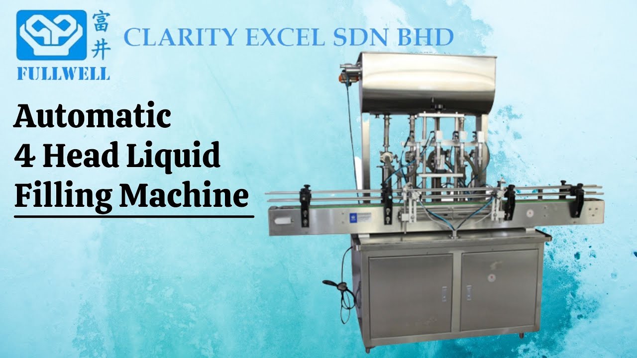 Automatic 4 Head Liquid Filling and Capping Machine -Honey - YouTube