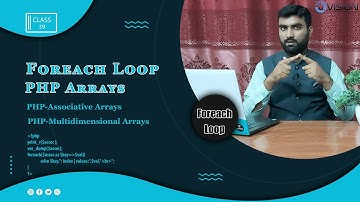 Foreach Loop in PHP, Process Multidimensional Associative Array,  Class 39 | Backend Development