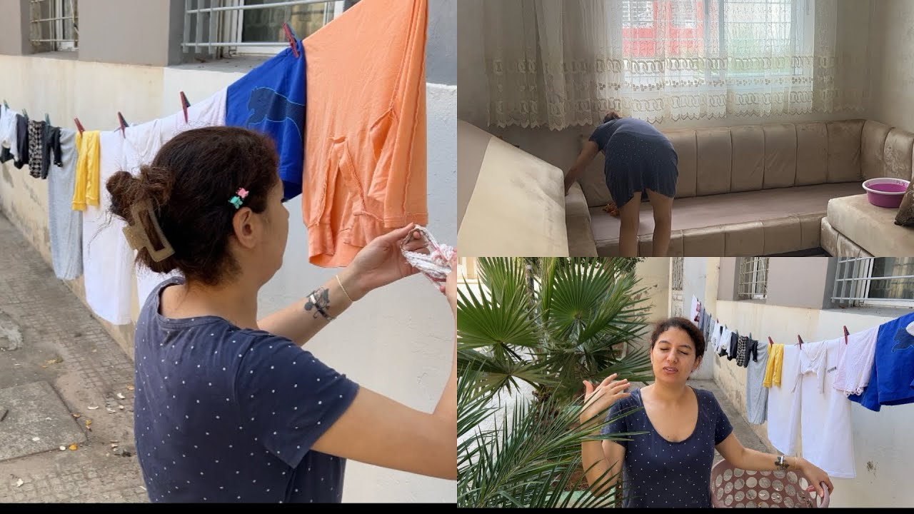 روتيني اليومي  فقت مع 8:0 🥱من الفراش لشقا 🚿🧺🧼روينة لقيت فصالون 😨🌞🪣